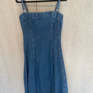 GAP Blue Denim Slip Dress with Adjustable Straps